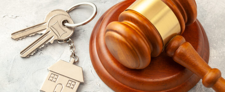 keys to property and gavel